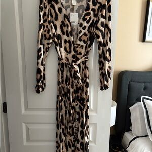 H&M Leopard Print Maxi Dress